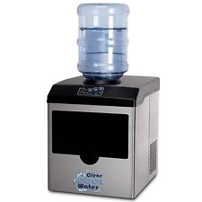 2-in-1 Stainless Steel Countertop Ice Maker With Water Dispenser