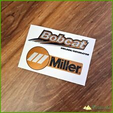 Miller Welder Generator Bobcat Silver Orange Laminated Decals Stickers Set