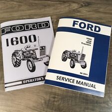 Ford 1600 Tractor Service Operators Manual Owners Repair Shop Technical Book Set