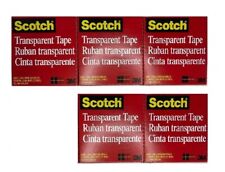 3m Scotch Transparent Tape 12 X 2592 1roll - Model 600 5 Packs Of Scotch
