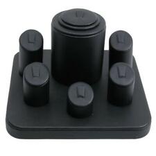 Black Leatherette Jewelry Ring Display Set Stand Ring Display Holds 6 Rings
