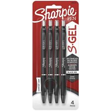 Sharpie S-gel Gel Pens Fine Point 0.5mm Black Ink 4 Count
