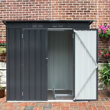 4x6 Outdoor Metal Storage Shed Wlockable Door For Backyard Garden Tool Shed