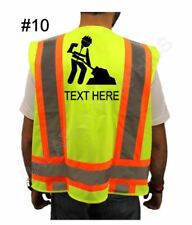 Custom Construction High Visibility Safety Vest Your Textlogo Black Design 10