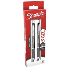 Sharpie S-gel Gel Pens Sleek Metal Barrel Gunmetal Medium Point 0.7mm Bla
