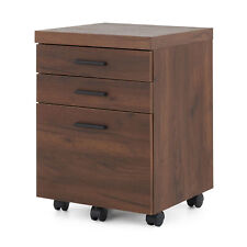 Monarch Specialties Spacious 3 Drawer Home Office Rolling Filing Cabinet Cherry
