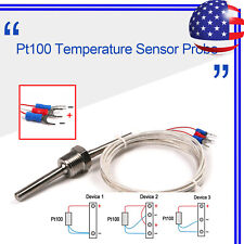 K Type Rtd Pt100 Temp Thermocouple Temperature Sensor Thermal Probe 12 Npt