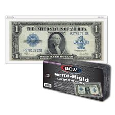 50 Bcw Semi Rigid Currency Bill Sleeves For Large Size Notes Submission Storage