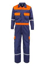 Mens Long Sleeve Cotton Blend Coverall Jumpsuit Enhanced Visibility