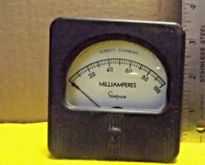 Vintage Simpson Milliamperes Meter