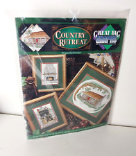 Log Cabin Theme Country Home Counted Cross Stitch Kit Sealed Great Big Graphs