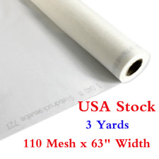 Usa 3 Yards 110 Mesh 63 White Silk Screen Printing Fabric Silkscreen Film
