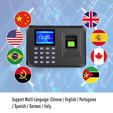 2.4 Lcd Fingerprint Scanner Employee Attendance Check In Out Machine Time Clock