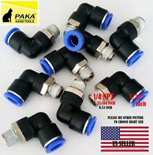 5x Pneumatic Male Elbow Connector Tube Od 532 4mm X Npt 14 Pu Air Push In