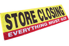 3x10 Ft Store Closing Banner Sign Sale Clearance Polyester Fabric Yb