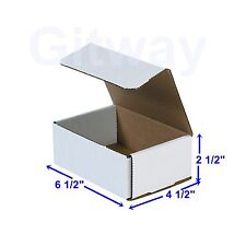 6 12 X 4 12 X 2 12 Small White Cardboard Packaging Mailing Shipping 50 Boxes
