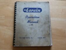 Lorain Thew Shovel Company Operation Manual For Cranes Power Shovels L-501