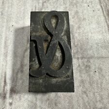Vintage All Metal Printing Press Block Ampersand Original 2