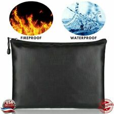 2000 Fire Proof Money Bag Fireproof Document Pouch Waterproof Safe Cash Us