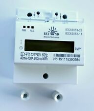120240v Electric Kwh Meter 5060hz Up To 100amps Single Phase Din-rail Type.