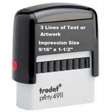 Trodat 4911 - 3 Lines Of Text Or Artwork - Custom Rubber Self-inking Stamp -