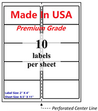1000 Premium Blank Shipping Labels-2 X 4-made In Usa-self Adhesive-8.5 X 11