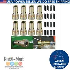 8pk Quick Hitch Adapter Bushings Wroll Pins For Cat 1 3-pt Tractor