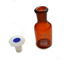 30 Ml Amber Reagent Bottle With Acid Proof Polypropylene Stopper Socket 1423