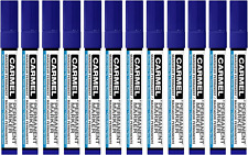 Permanent Marker Medium Chisel Tip Pack Of 12 Blue Fast Drying Smear Wate