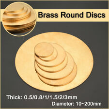 H62 Solid Brass Discs Plate Round Sheets Thick 0.50.811.523mm Dia 10200mm