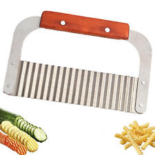 Crinkle Cutter Stainless Slicer With Handle Chip French Fry Slicer Tool