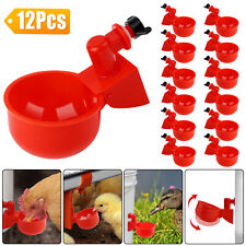 12pcs Chicken Automatic Watering Cups Drinker Waterer For Duck Quail Poultry New