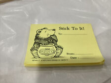 Vintage 1987 3m Post-it Notes Bear Sticky Notes Teacher Stick To It Cute B1