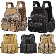 Military Tactical Vest Molle Quick Release Police Combat Assault Plate Carrier
