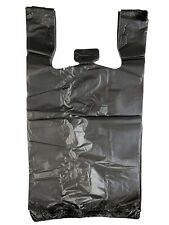 Bag 16 Large 21 X 6.5 X 11.5 Black T-shirt Grocery Shopping Bags Free Shipping