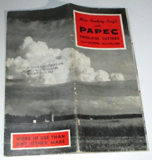 Papec Ensilage Cutters Hay Chopper Silo Filler Sales Brochure Literature Ad 1945
