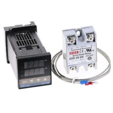 Digital Pid Temperature Controller 100-240vac 40a Ssr K Thermocouple Sensor