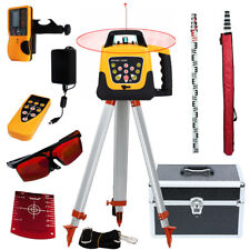 500m Self-leveling Red Laser Level 360 Rotating Rotary W Tripod Staff