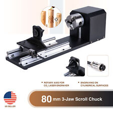 Omtech Rotary Axis B With 3-jaw Chuck For 50w Above Co2 Laser Engraver Cutter