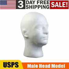 Male Mannequin Styrofoam Foam Manikin Head Model Hat Glasses Wig Display Stand