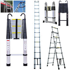 14ft-20ft Tall Telescoping Ladder Extension Collapsible Ladders Aluminum En131