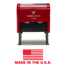 Made In The Usa Flag Self Inking Rubber Stamp