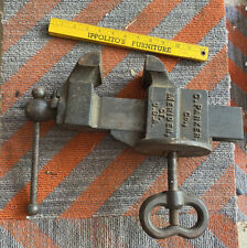Early Rare C Parker Co Meriden Ct Usa Antique Vise No - Great Condition