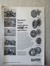 1969 Print Ad Rockford Clutch 11x8 Farmall Case Minneapolis Moline G1000 Mf1130