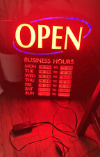 Open Sign Newon Business Hours Open-close Times Red Light