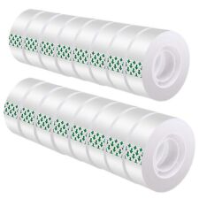 New Clear Transparent Tape Rolls 34 X 1000 Dispenser Refill 16 Tape Rolls