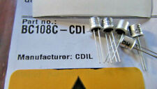 Bc108c Cdil Silicon Transistor Npn Bipolar 25v 0.2a 0.20.75w To-18 12pcs Usa