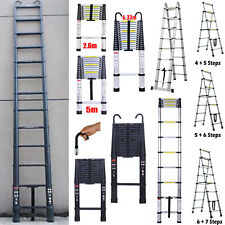 Heavy Duty 8.5-20.7ft Folding Multi Purpose Telescopic Extension Ladder Aluminum