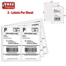 200-10000 8.5x5.5 Shipping Address Labels Half Sheet Self Adhesive For Laser Ink
