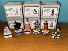 Lot Of 6 Wizard Of Oz Porcelain Hinged Trinket Box Midwest Cannon Falls Set 1999